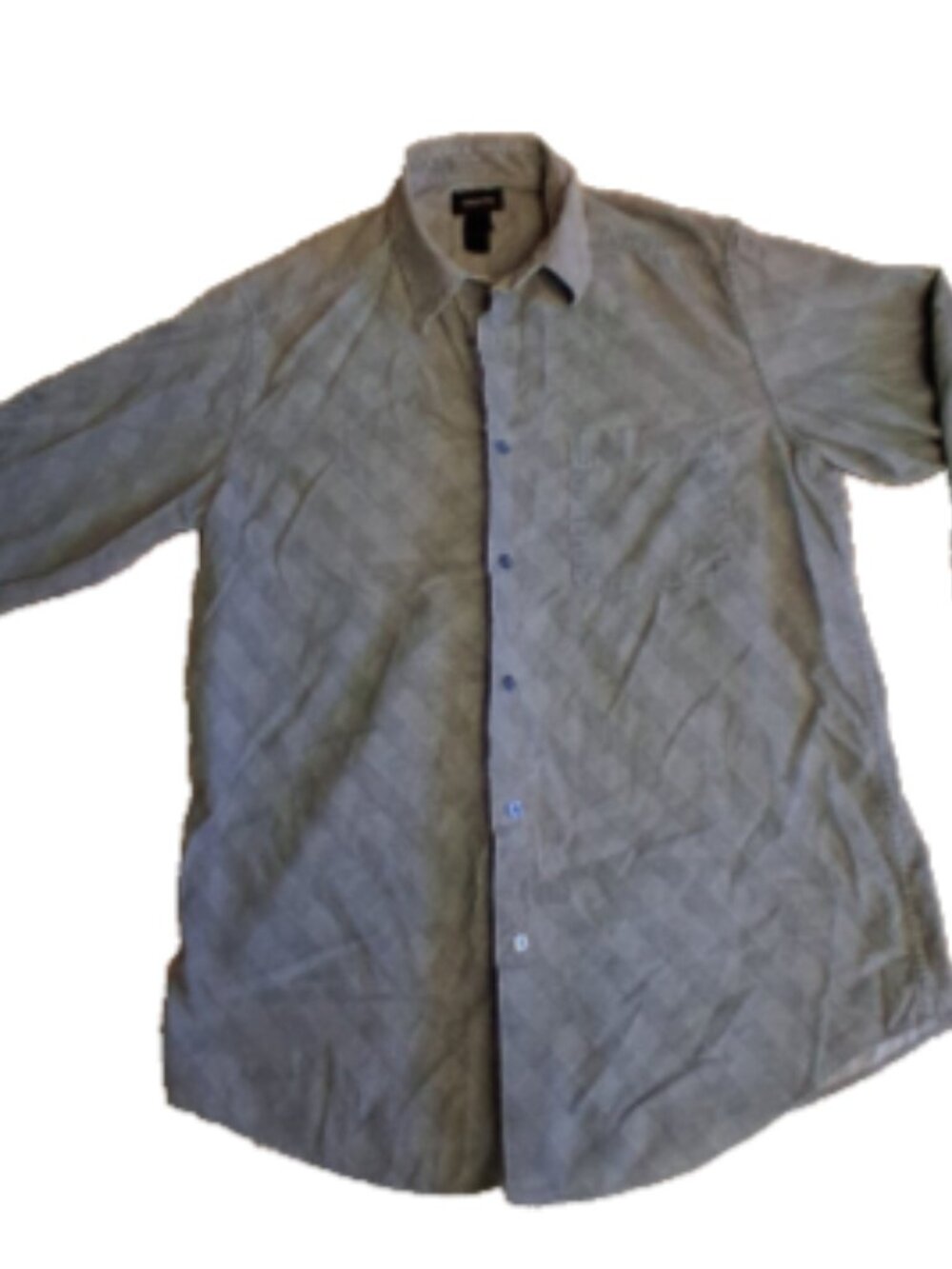 Claiborne Men's Size M Blue Long Sleeve 100% Cotton Casual Button Down Shirt